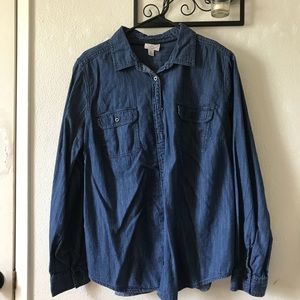 XL DENIM BLOUSE